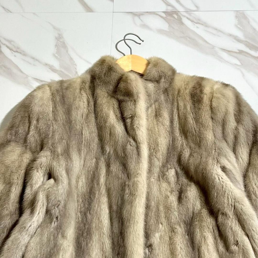 サファイヤミンク ロング リアルファー コート 毛皮 毛並み◎ レディース