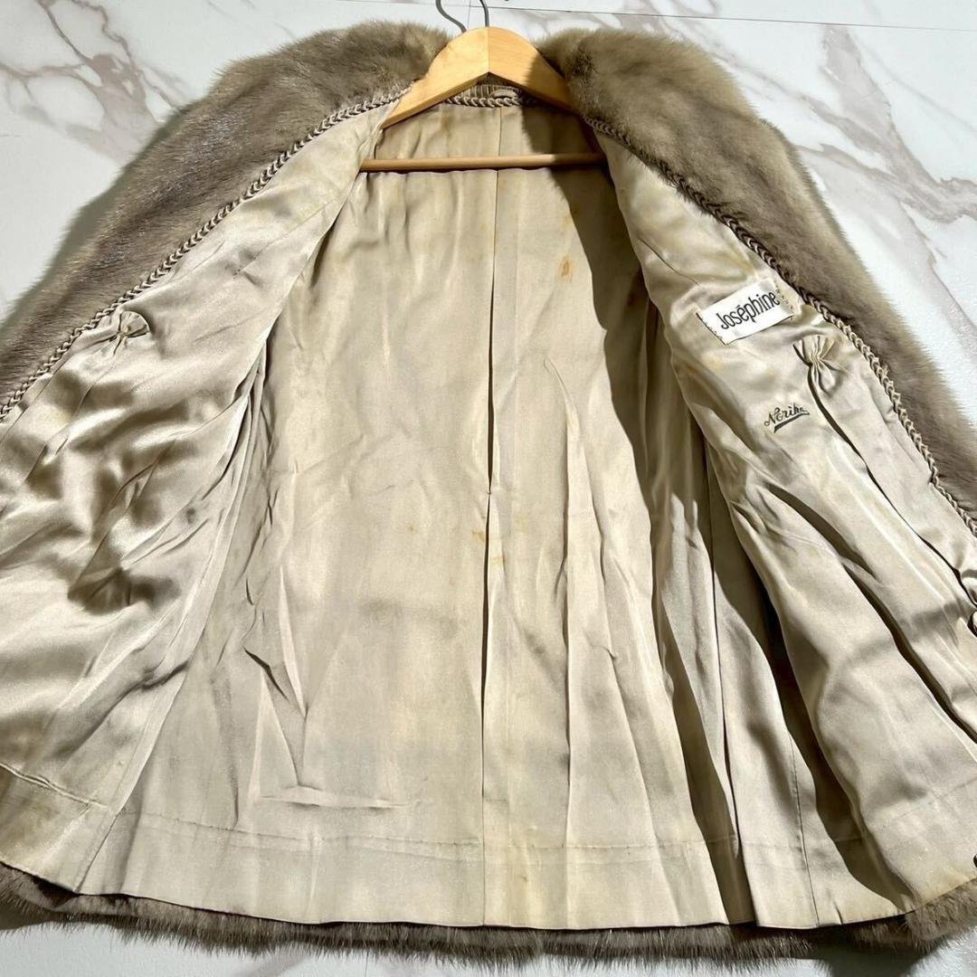 サファイヤミンク ロング リアルファー コート 毛皮 毛並み◎ レディース