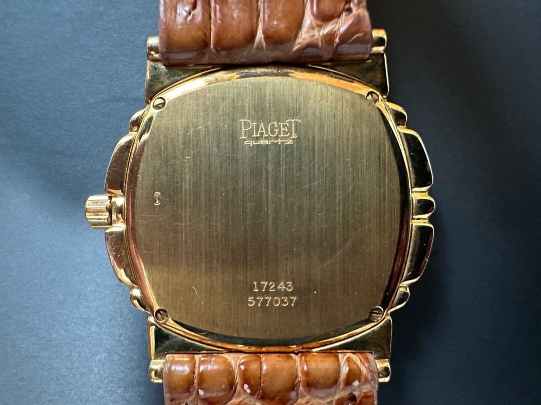 コ*ン様 Piaget タナグラYGｘ革 シャンパン文字盤　17243