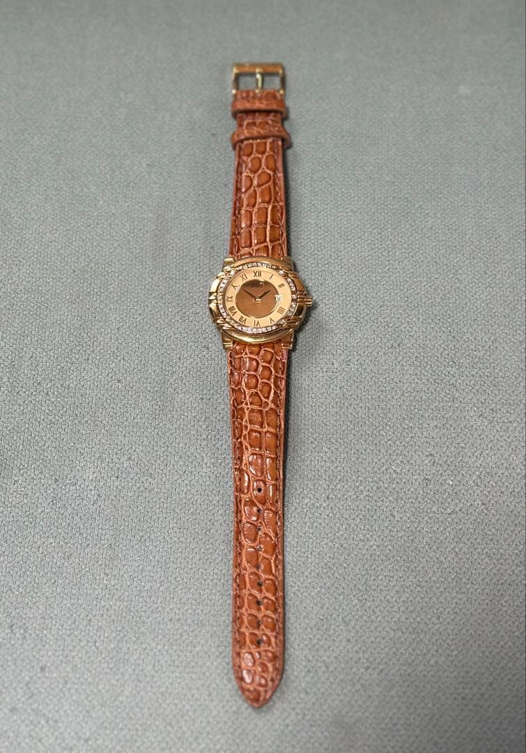 コ*ン様 Piaget タナグラYGｘ革 シャンパン文字盤　17243