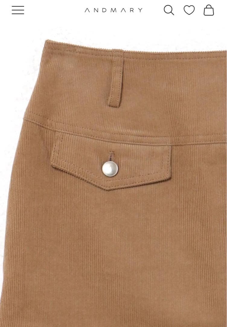 そ*様 【新品】ANDMARY♡Elsa corduroy mini skirt