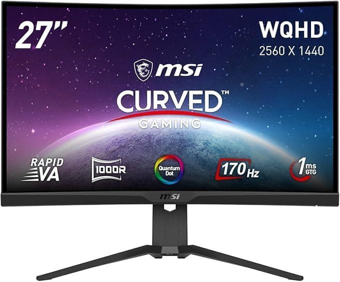 MSI湾曲ゲーミングモニター MAG 275CQRF-QD 27インチ/WQHD