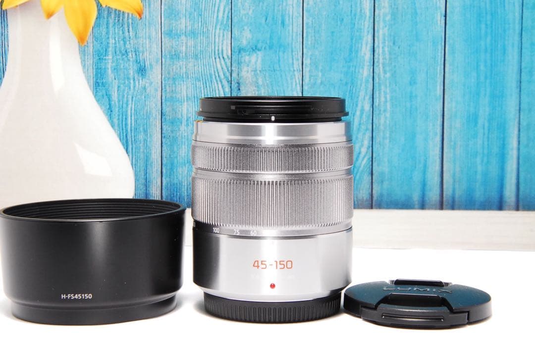 LUMIX 望遠レンズ　45-150mm パナソニック　元箱付き レンズフード付