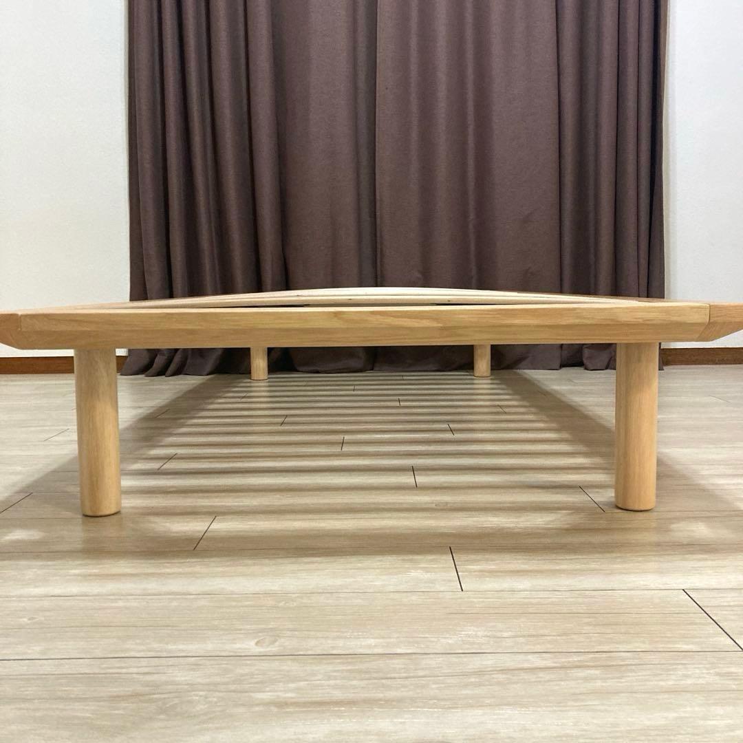 【自社配送エリア限定販売】MUJI/無印良品/オーク材木製ベッドフレームSサイズ