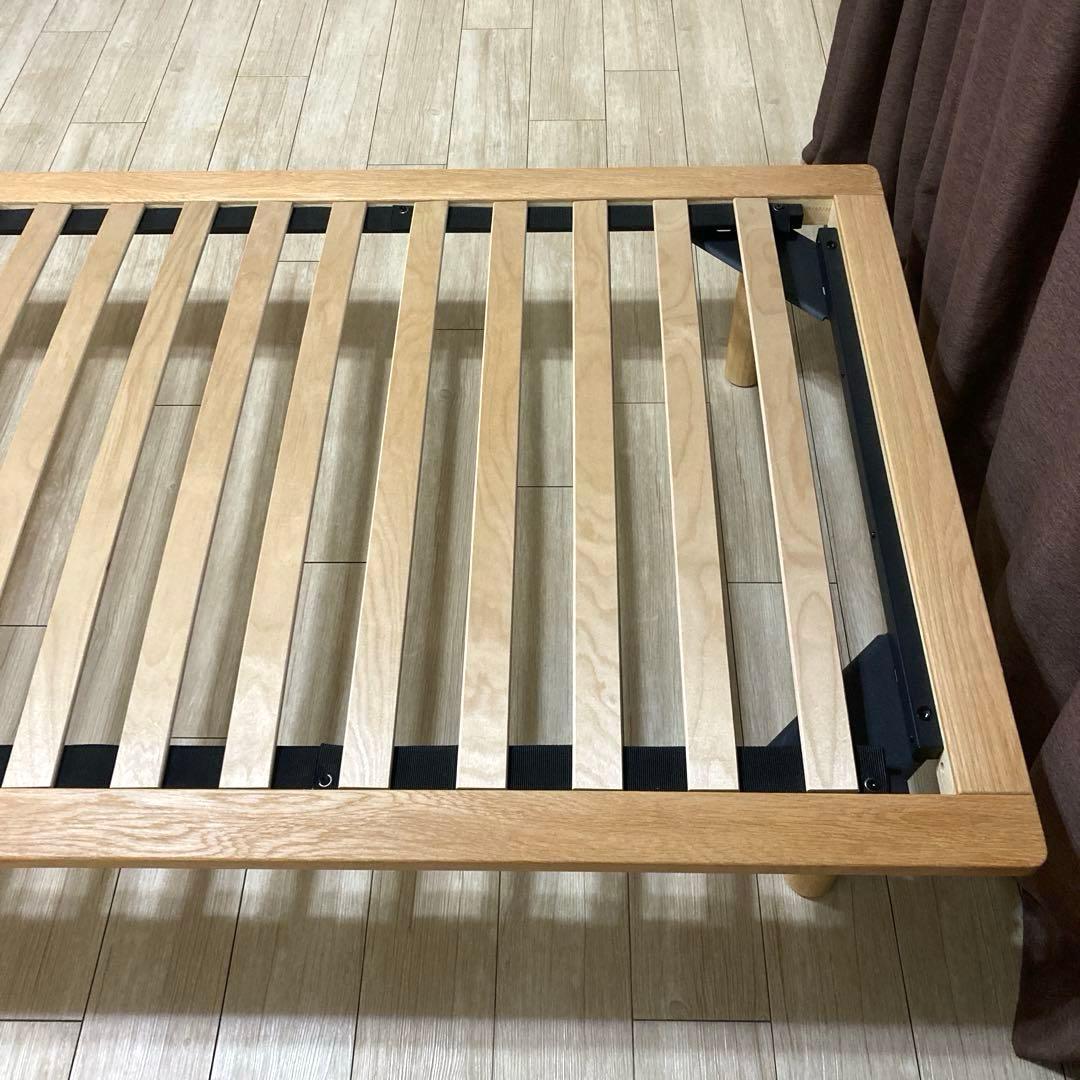 【自社配送エリア限定販売】MUJI/無印良品/オーク材木製ベッドフレームSサイズ