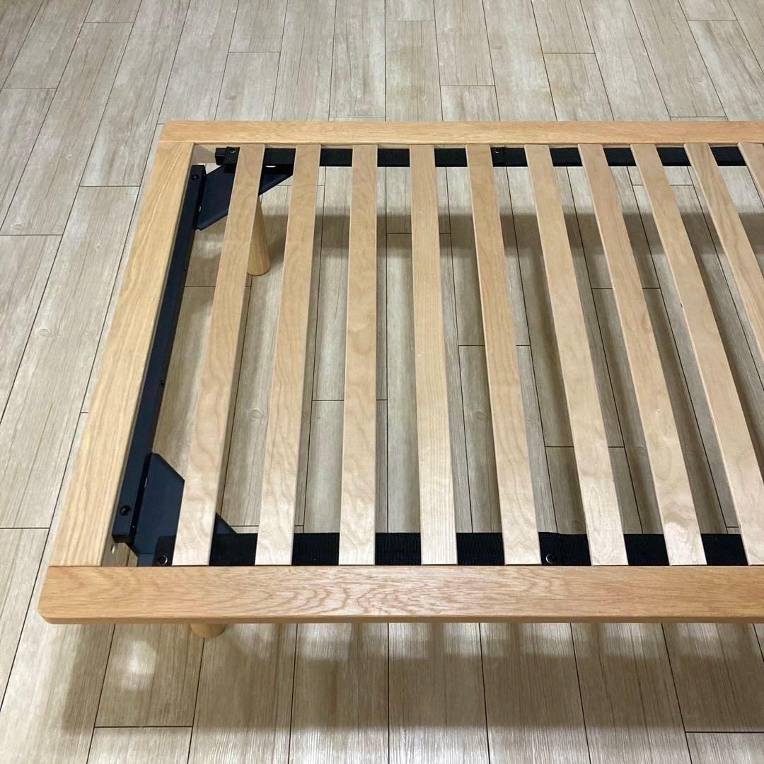 【自社配送エリア限定販売】MUJI/無印良品/オーク材木製ベッドフレームSサイズ