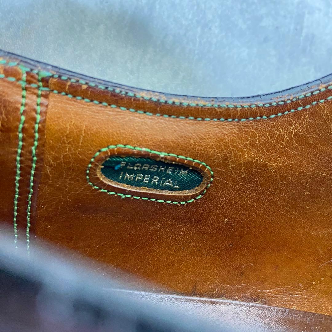 【70s】フローシャイム インペリアル コードバン ウイングチップ 27.5