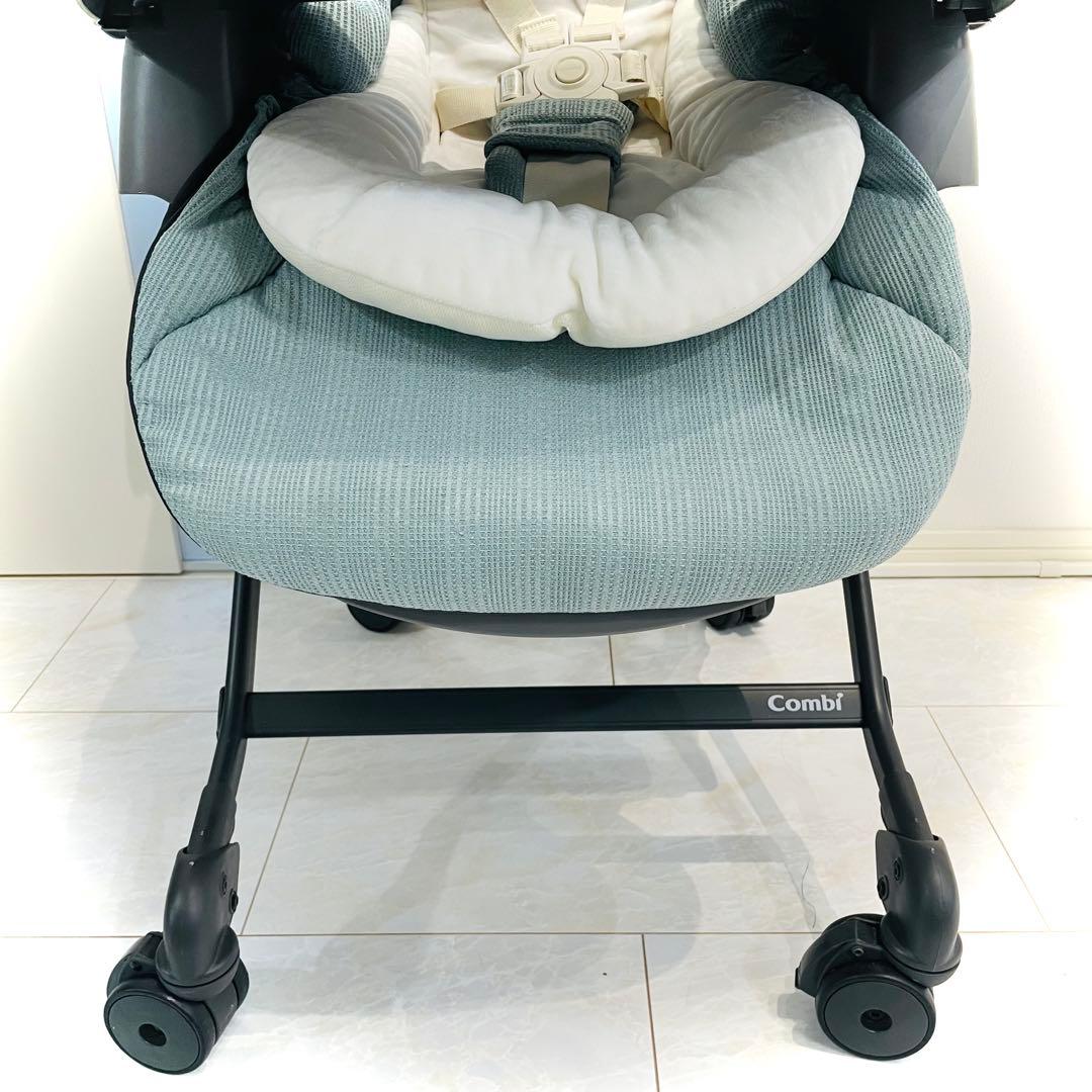 【美品】おまけカバー付★コンビネムリラオートスイングBEDiスリープシェルブルー