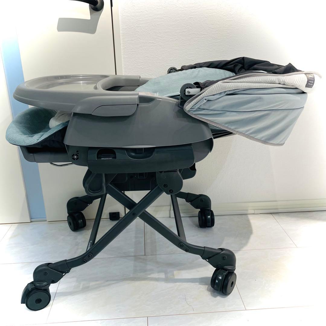 【美品】おまけカバー付★コンビネムリラオートスイングBEDiスリープシェルブルー