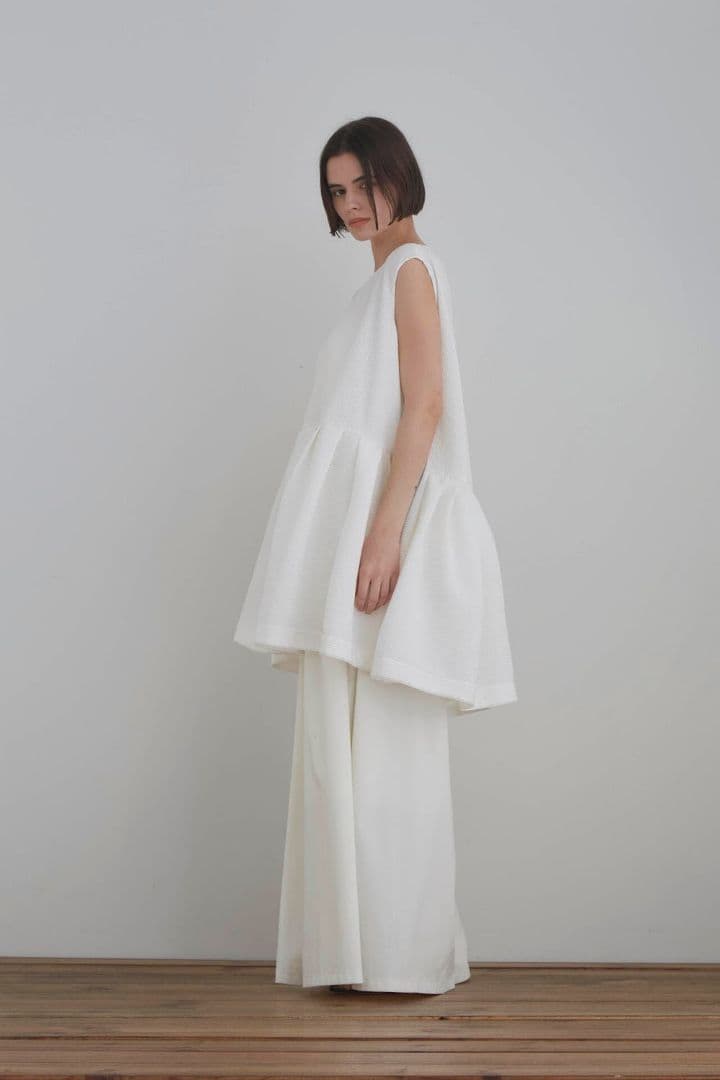 美品 完売 LE PHIL ワイドリブジャージトップ ルフィル トップス