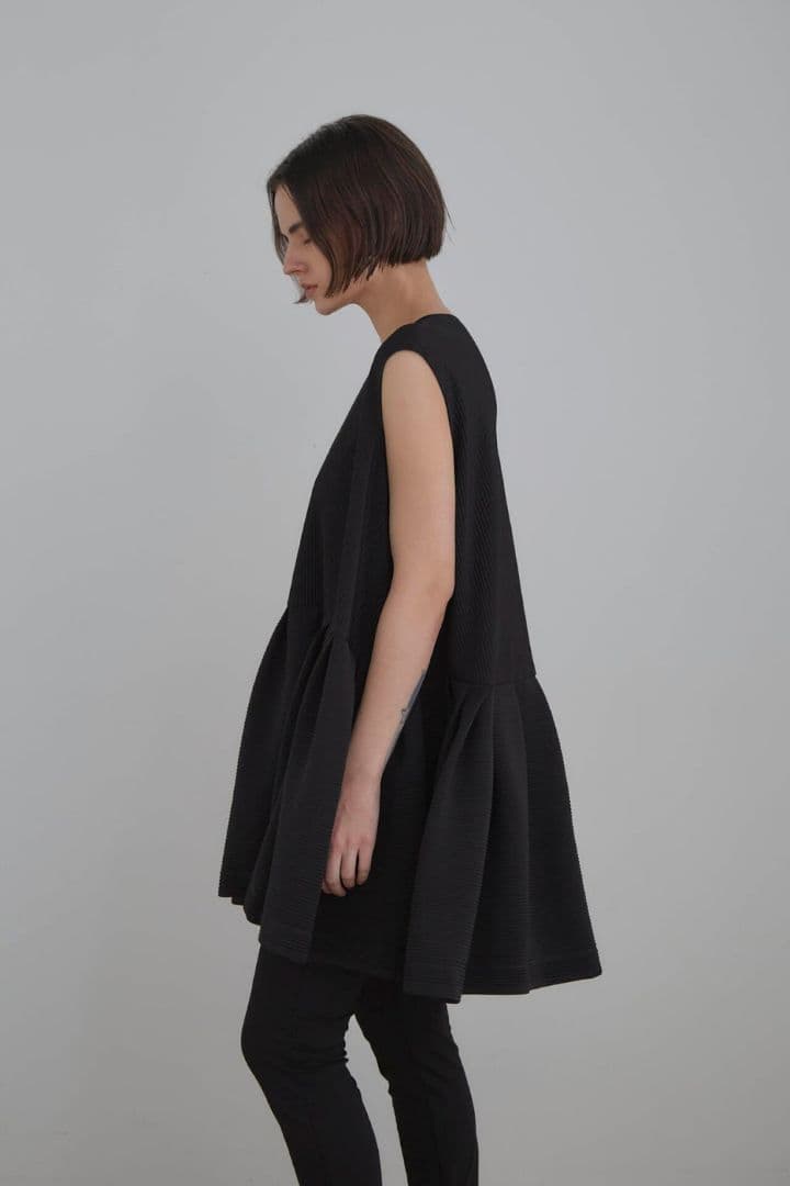 美品 完売 LE PHIL ワイドリブジャージトップ ルフィル トップス