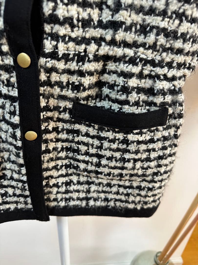 Ballsey美品⭐️ニットコンビツイードフレンチスリーブジレトゥモローランド