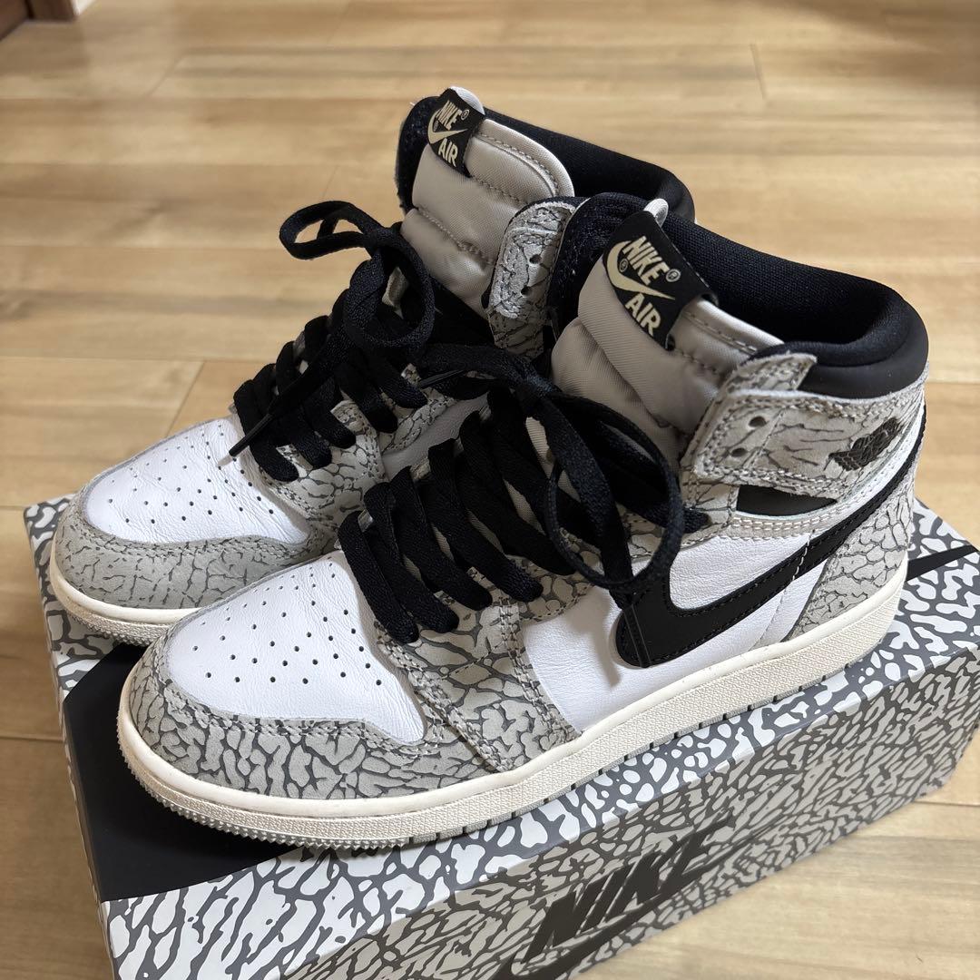 NIKE AIR JORDAN 1 RETRO HIGHホワイトセメント24.0