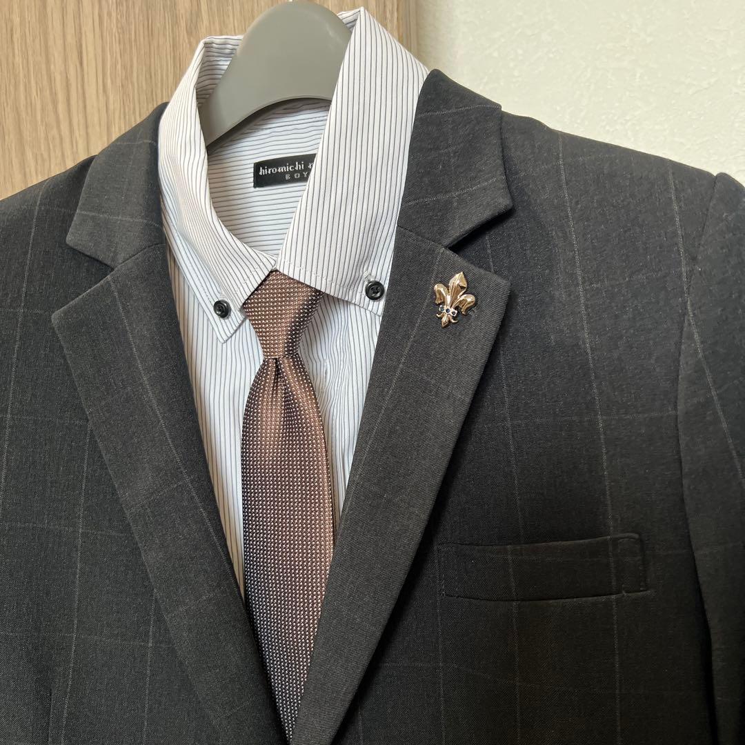 hiromichi nakano キッズスーツ ダークグレー