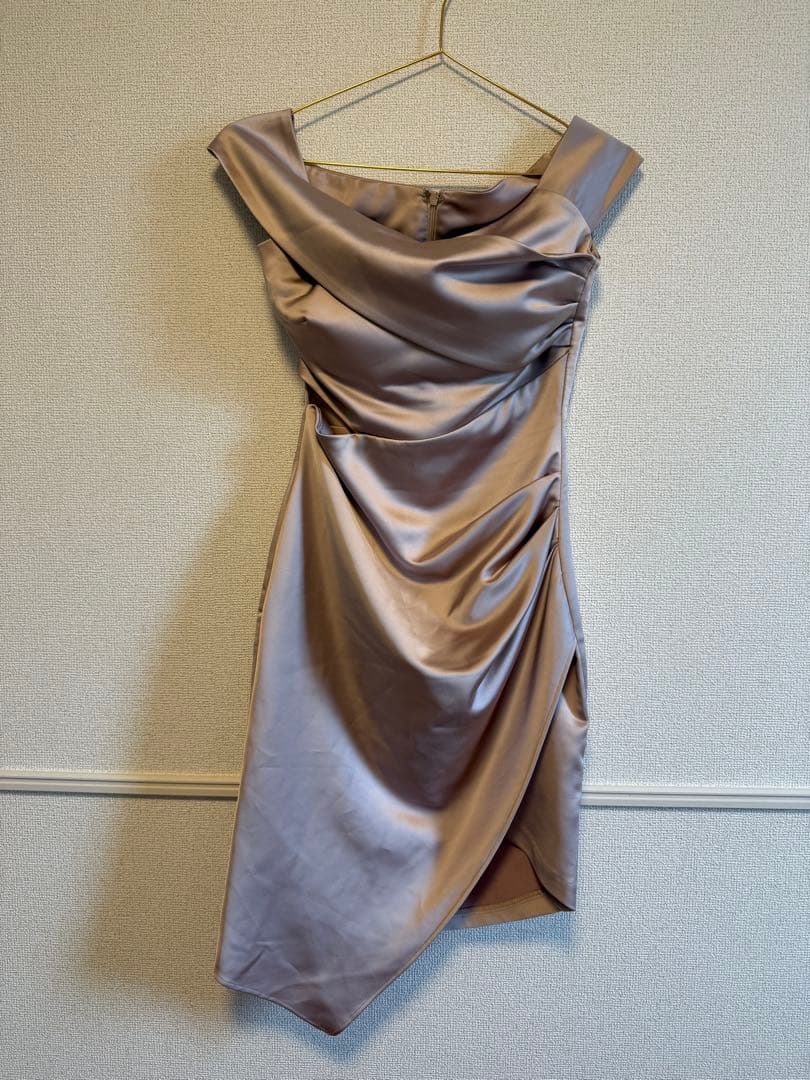 【ANDY/アンディ】 オフショル サテン キャバドレス S