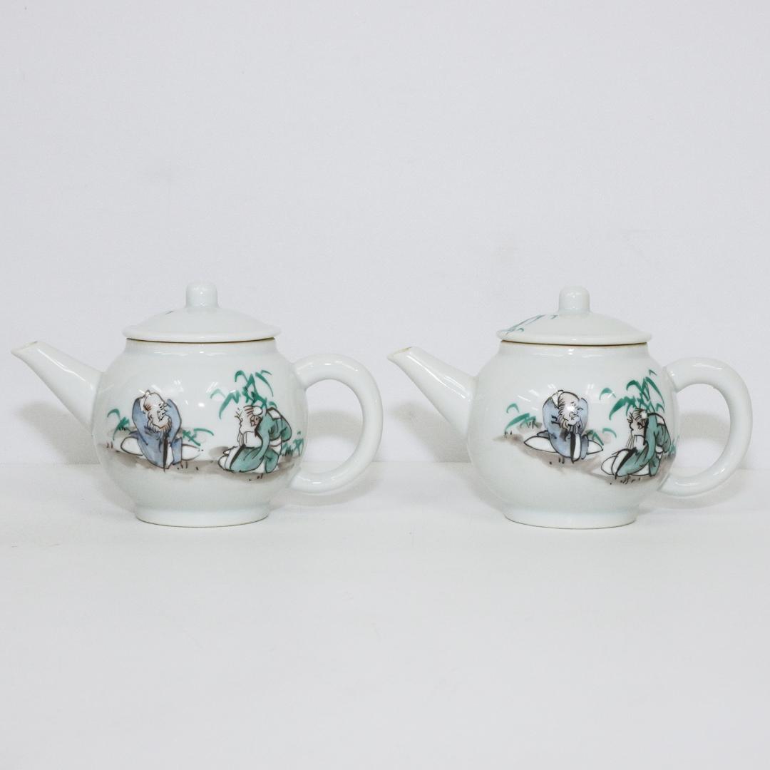 京焼 加藤和峰 急須 2客 煎茶 茶道具