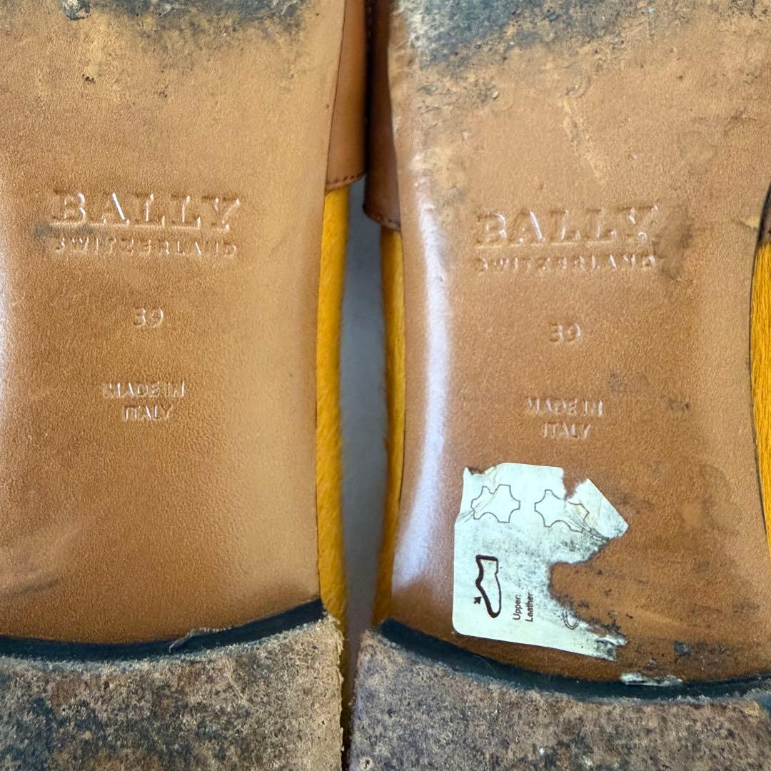 BALLY バリー ハラコ ローファー LOTTIE 39 イエロー　美品