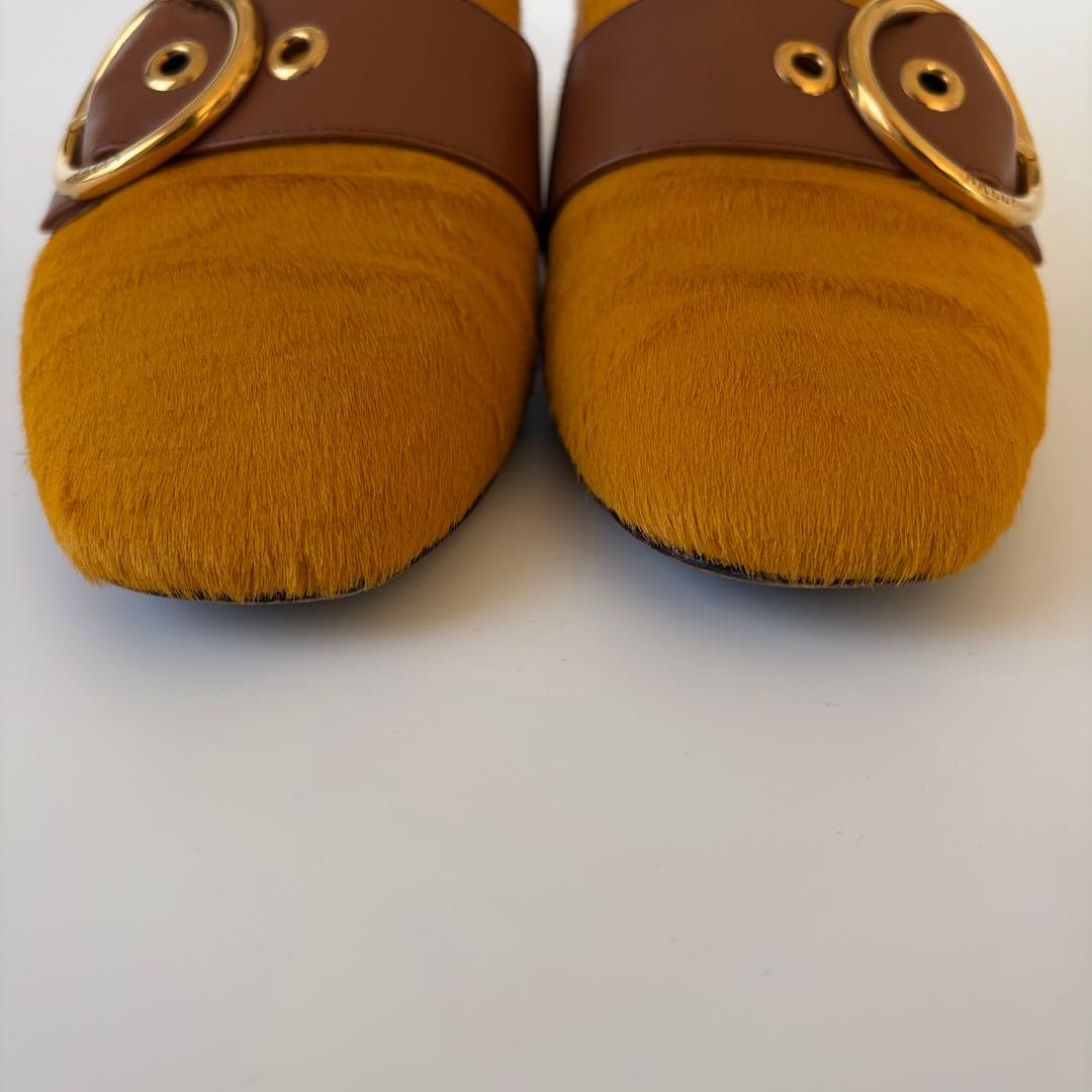 BALLY バリー ハラコ ローファー LOTTIE 39 イエロー　美品