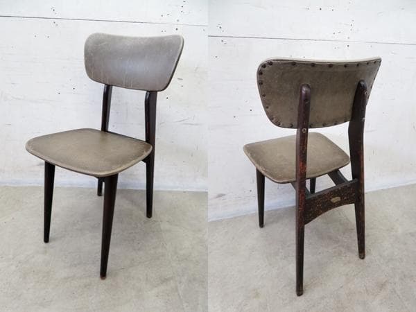 オールドマルニ■孔雀マーク■レトロ■ヴィンテージ■ダイニングチェア■2脚セット■