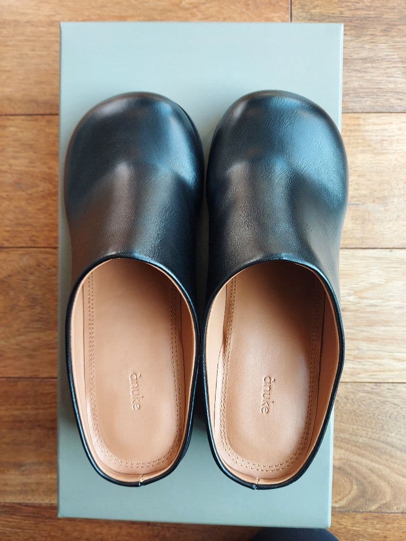 試し履きのみ　anuke Ecoleather Heel Slip-ons 36