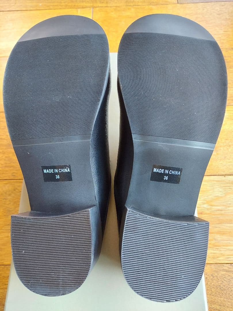 試し履きのみ　anuke Ecoleather Heel Slip-ons 36