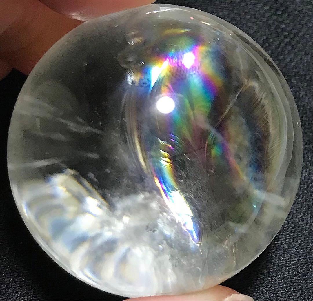 天然石　ブラジル　セラデカブラル産　レムリアンシードクリスタル　スフィア　丸玉