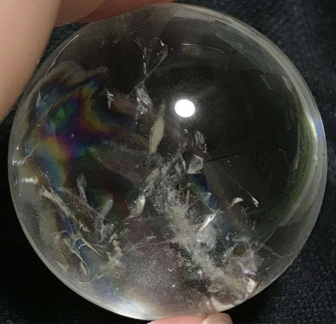 天然石　ブラジル　セラデカブラル産　レムリアンシードクリスタル　スフィア　丸玉