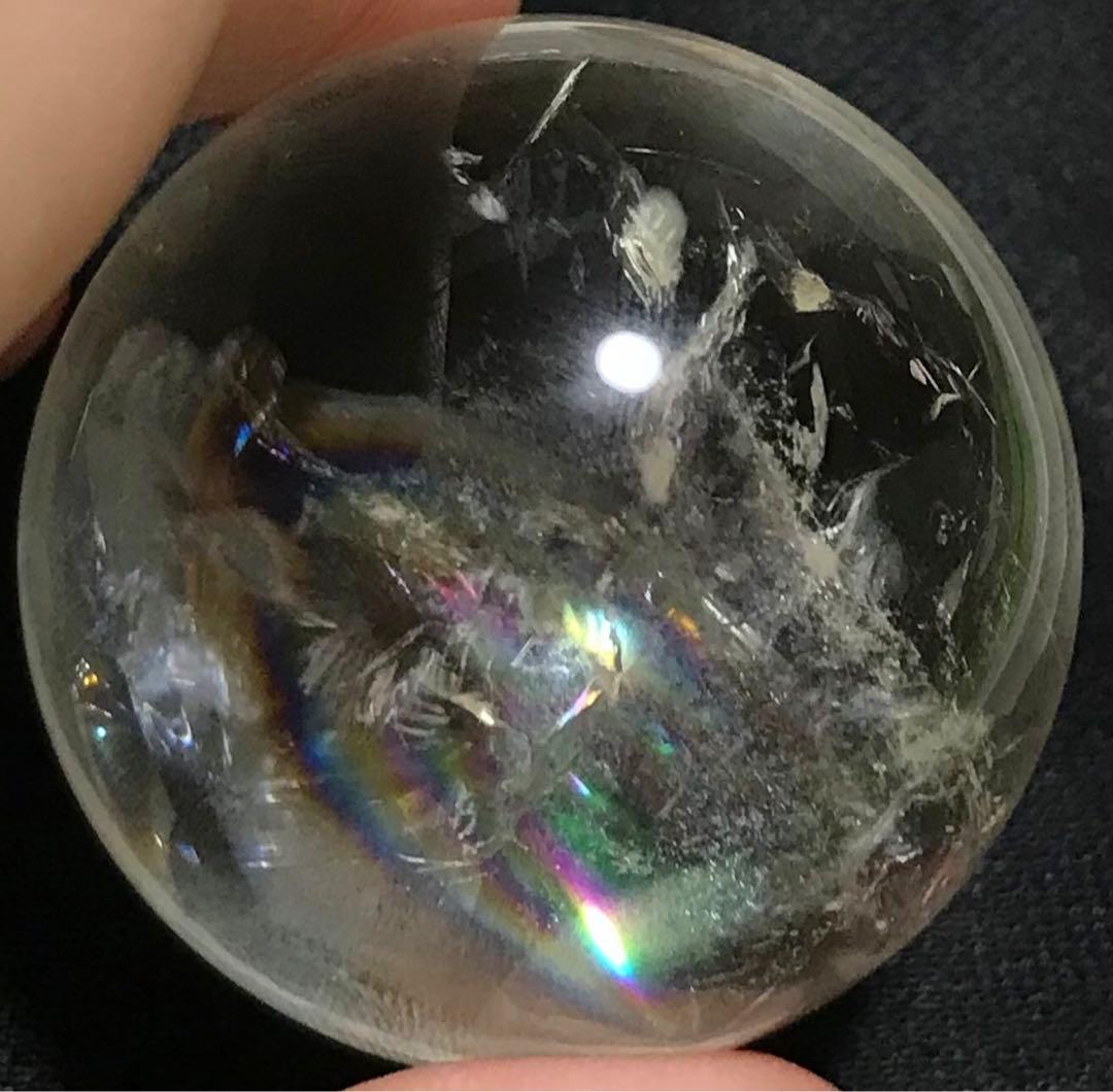 天然石　ブラジル　セラデカブラル産　レムリアンシードクリスタル　スフィア　丸玉