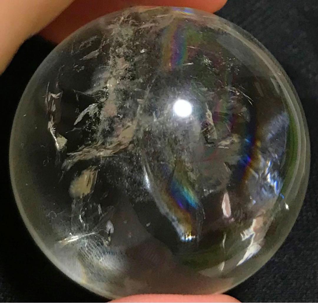天然石　ブラジル　セラデカブラル産　レムリアンシードクリスタル　スフィア　丸玉