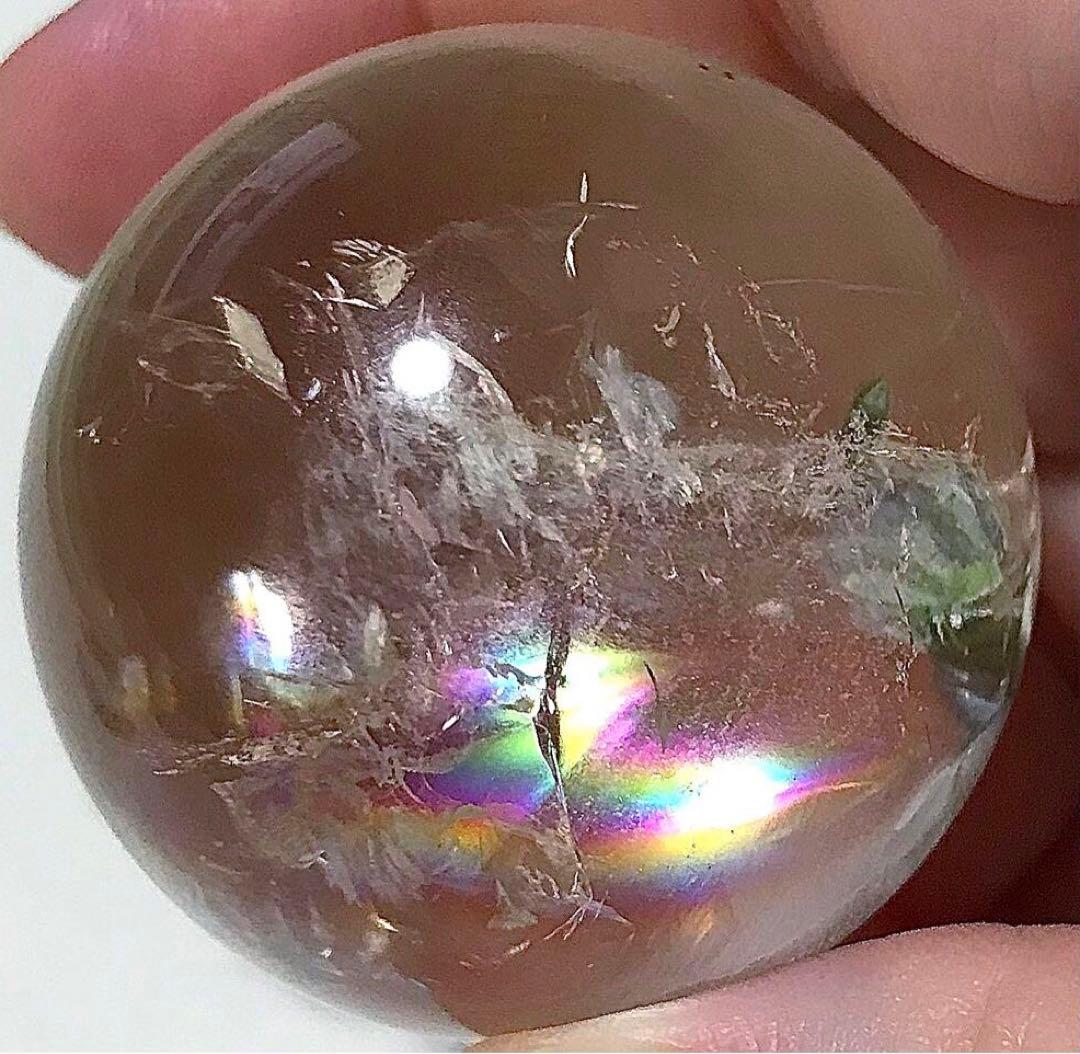 天然石　ブラジル　セラデカブラル産　レムリアンシードクリスタル　スフィア　丸玉