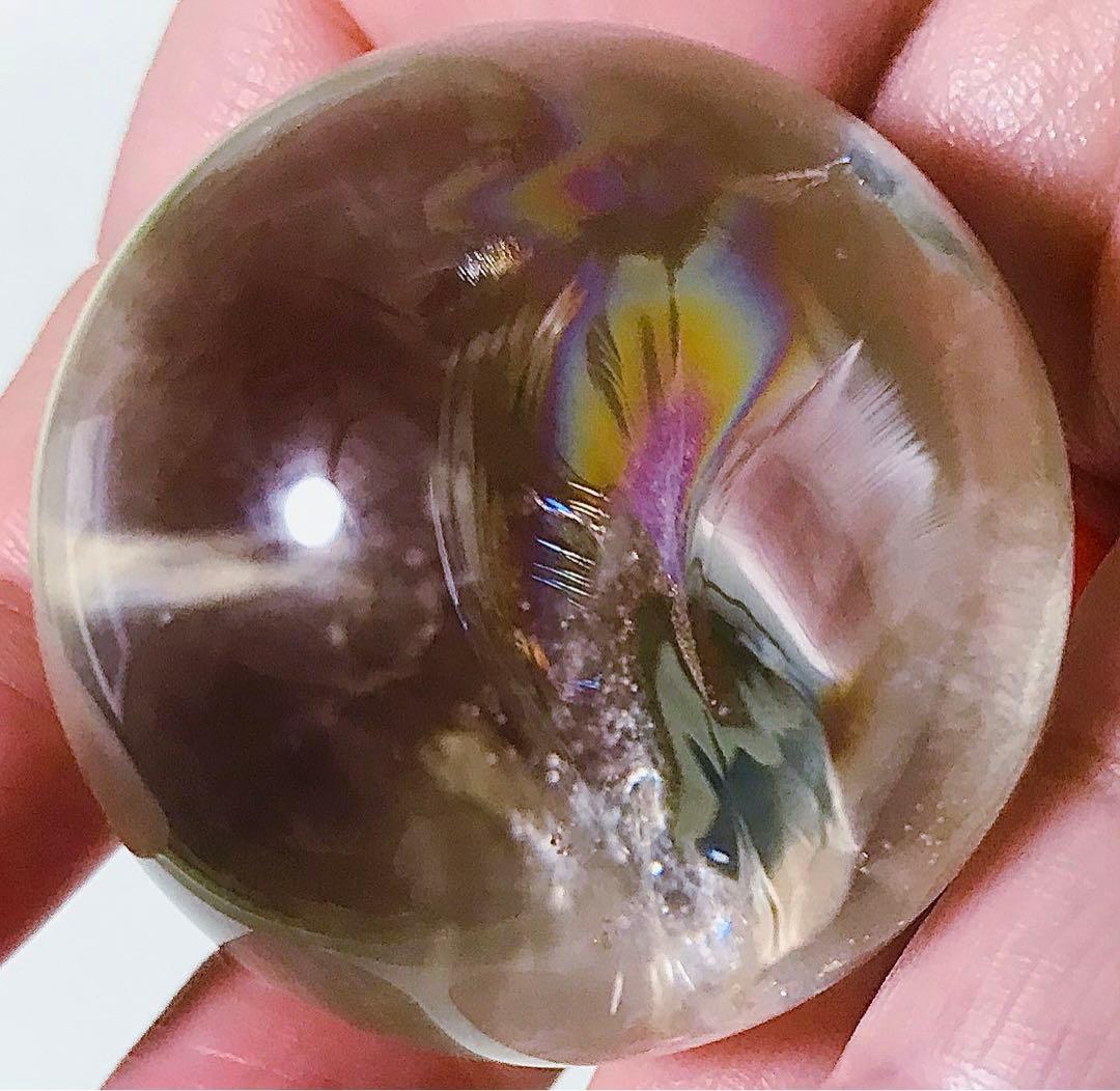 天然石　ブラジル　セラデカブラル産　レムリアンシードクリスタル　スフィア　丸玉