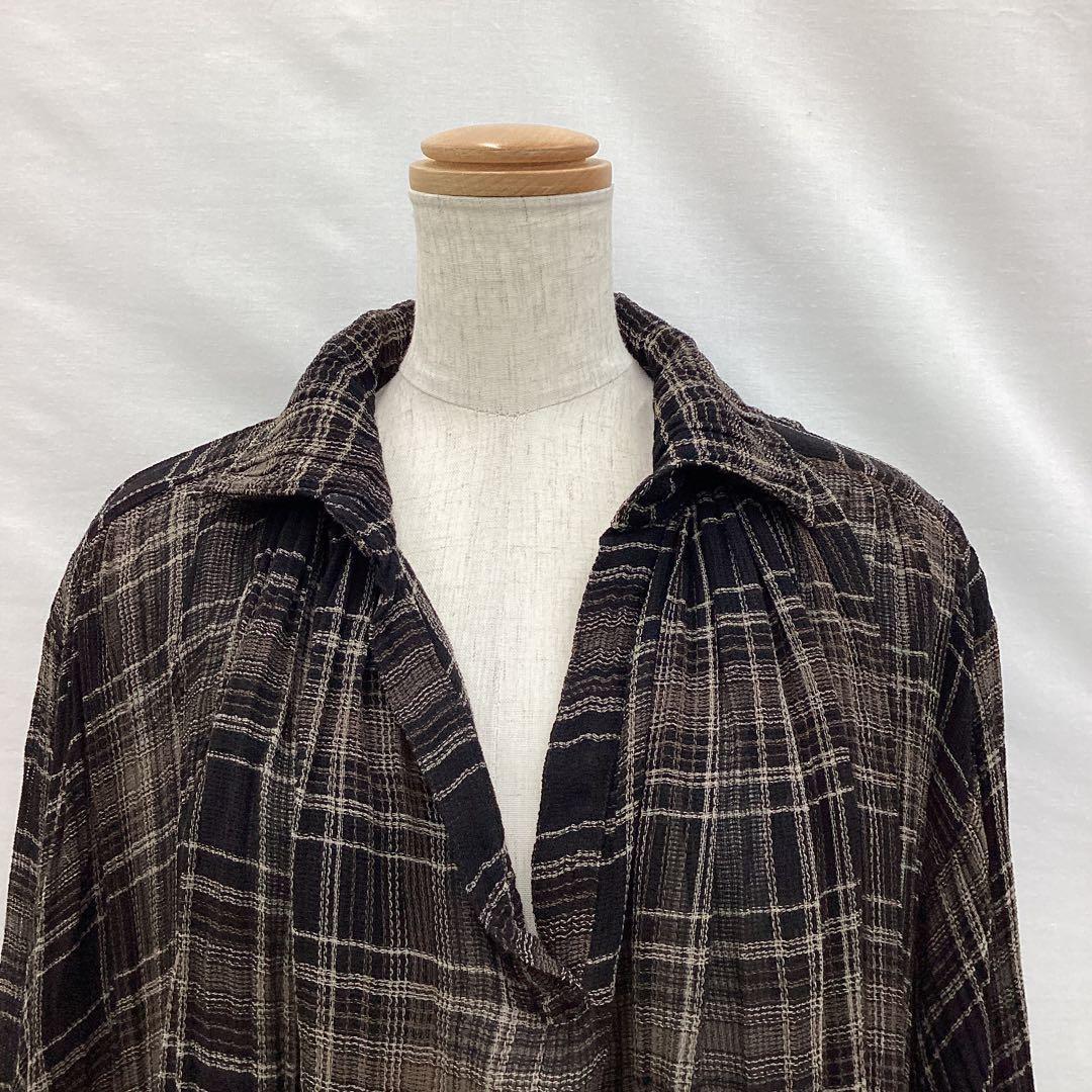 R742K レディースシャツチュニック F 黒レトロ春夏コムデギャルソン4/24