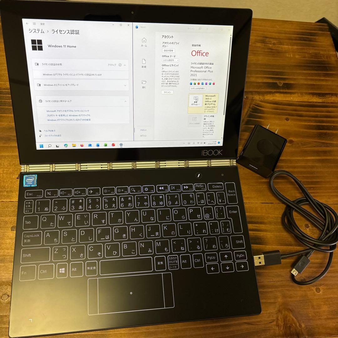 Windowsノート本体 Lenovo yogaBook Windows11 office2021