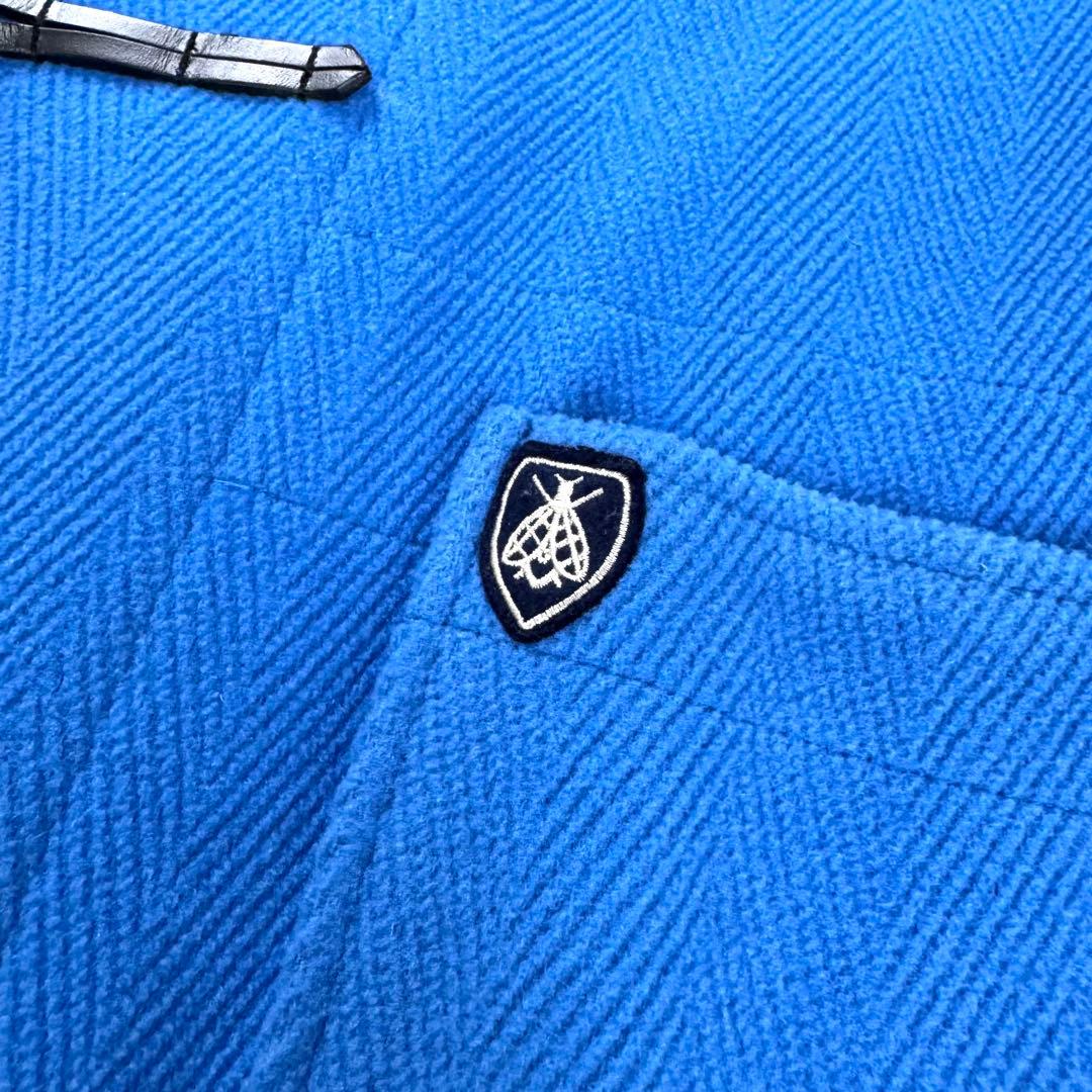 希少カラー★オーシバル LeTinte ヘリンボーン ダッフルコート ブルー M