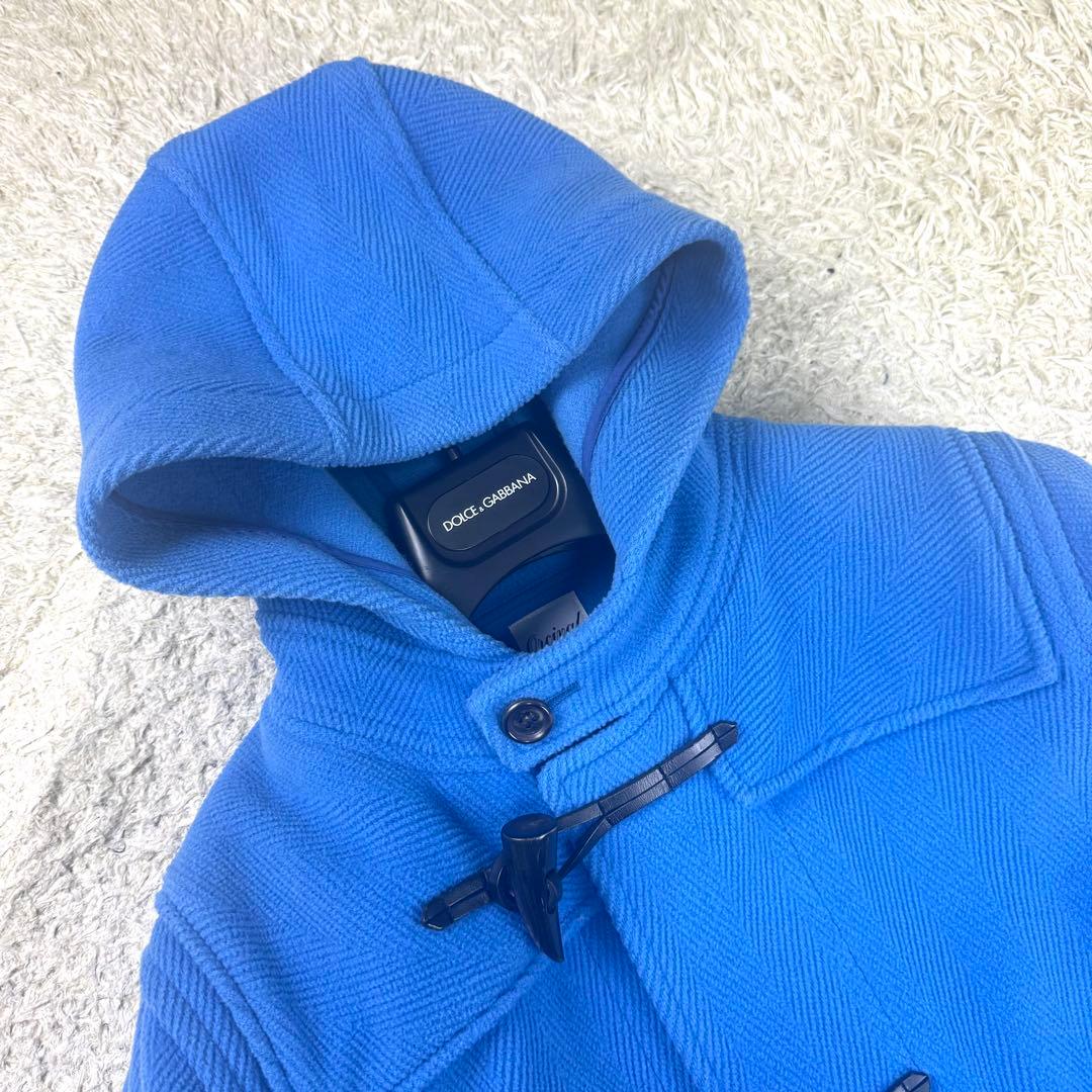 希少カラー★オーシバル LeTinte ヘリンボーン ダッフルコート ブルー M