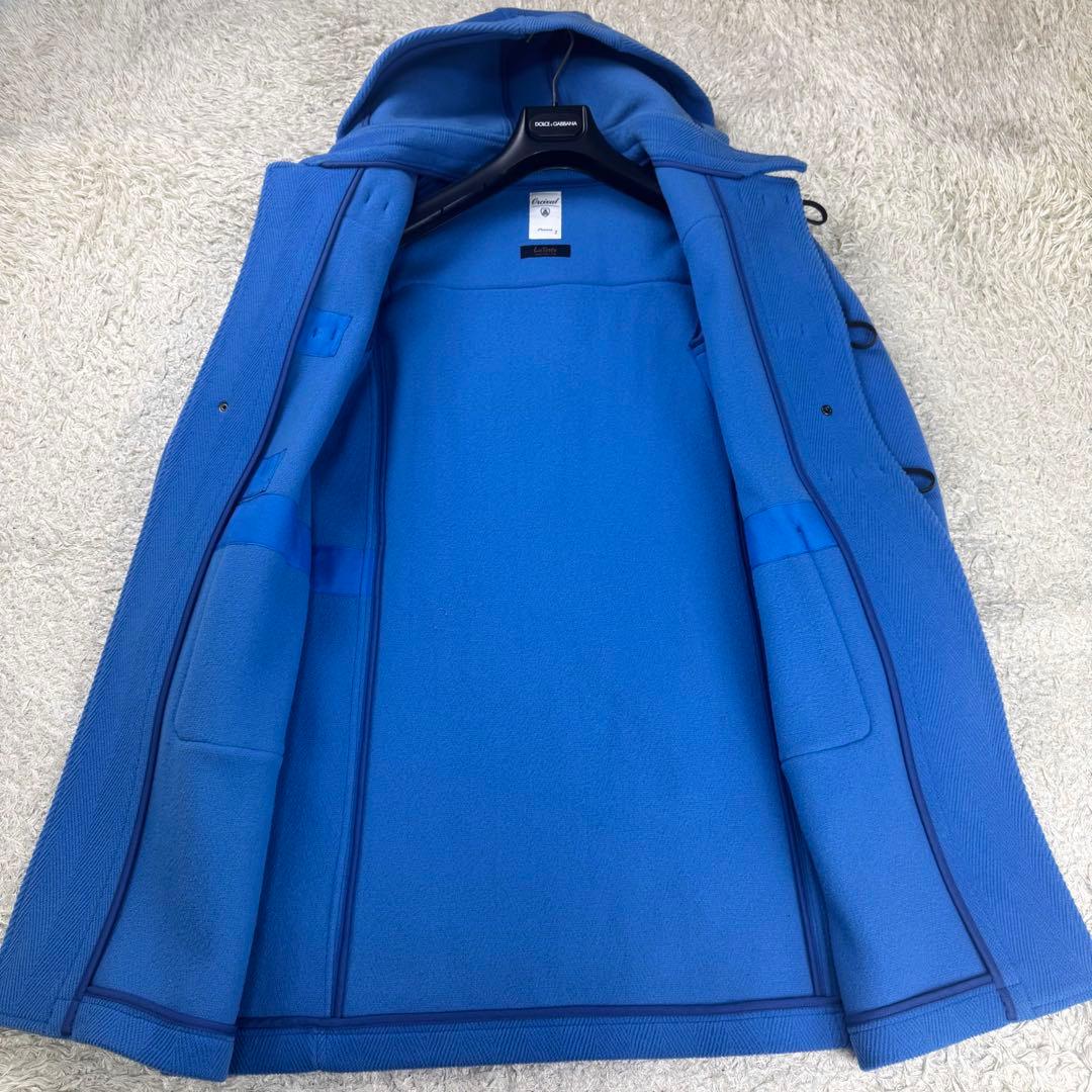 希少カラー★オーシバル LeTinte ヘリンボーン ダッフルコート ブルー M