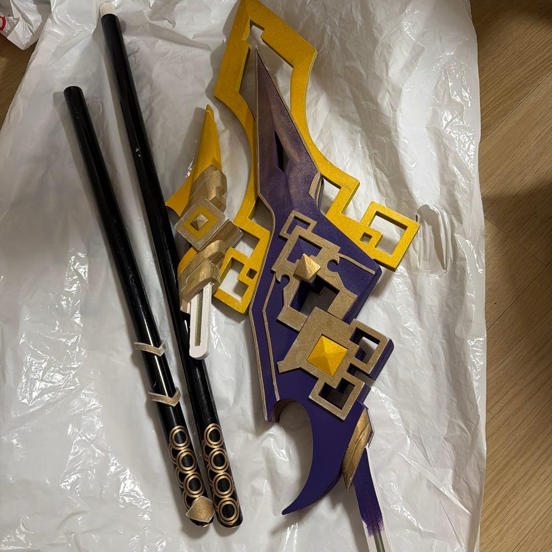 【2月頭まで値引き】猫屋　原神　鍾離　コスプレ衣装+武器+ウィッグ