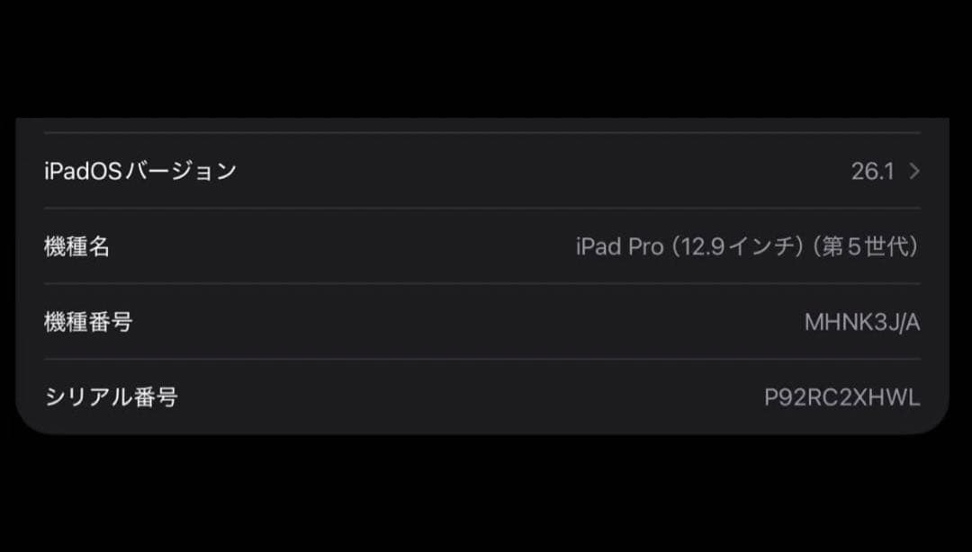 美品 iPad Pro 第5世代 12.9 512GB wifi スペースグレー
