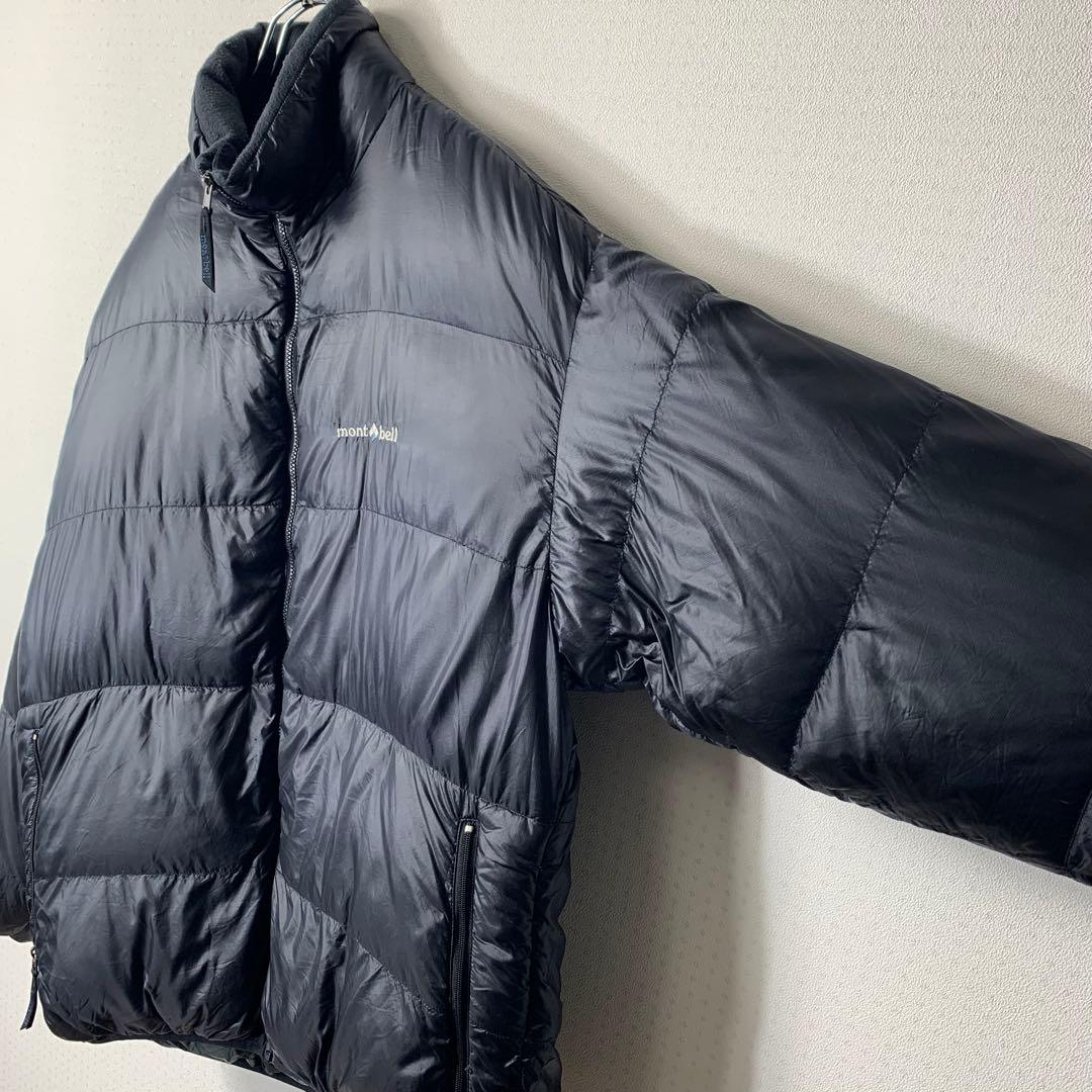 H*O様 オールドモンベル アルパインダウンジャケット XL ブラック 刺繍ロゴ