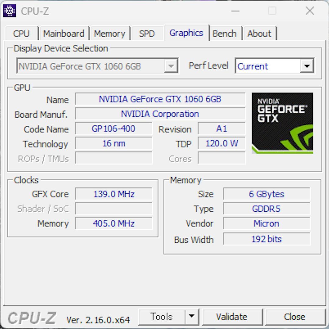 NVIDIA GeForce GTX 1060 6GB グラフィックボード