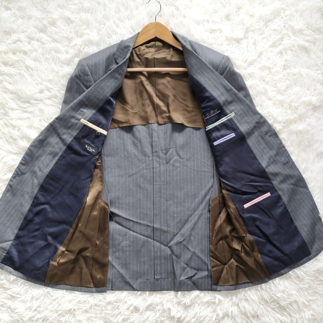 【良品】ポールスミス スーツ セットアップ デルフィノ イタリア高級生地 LL