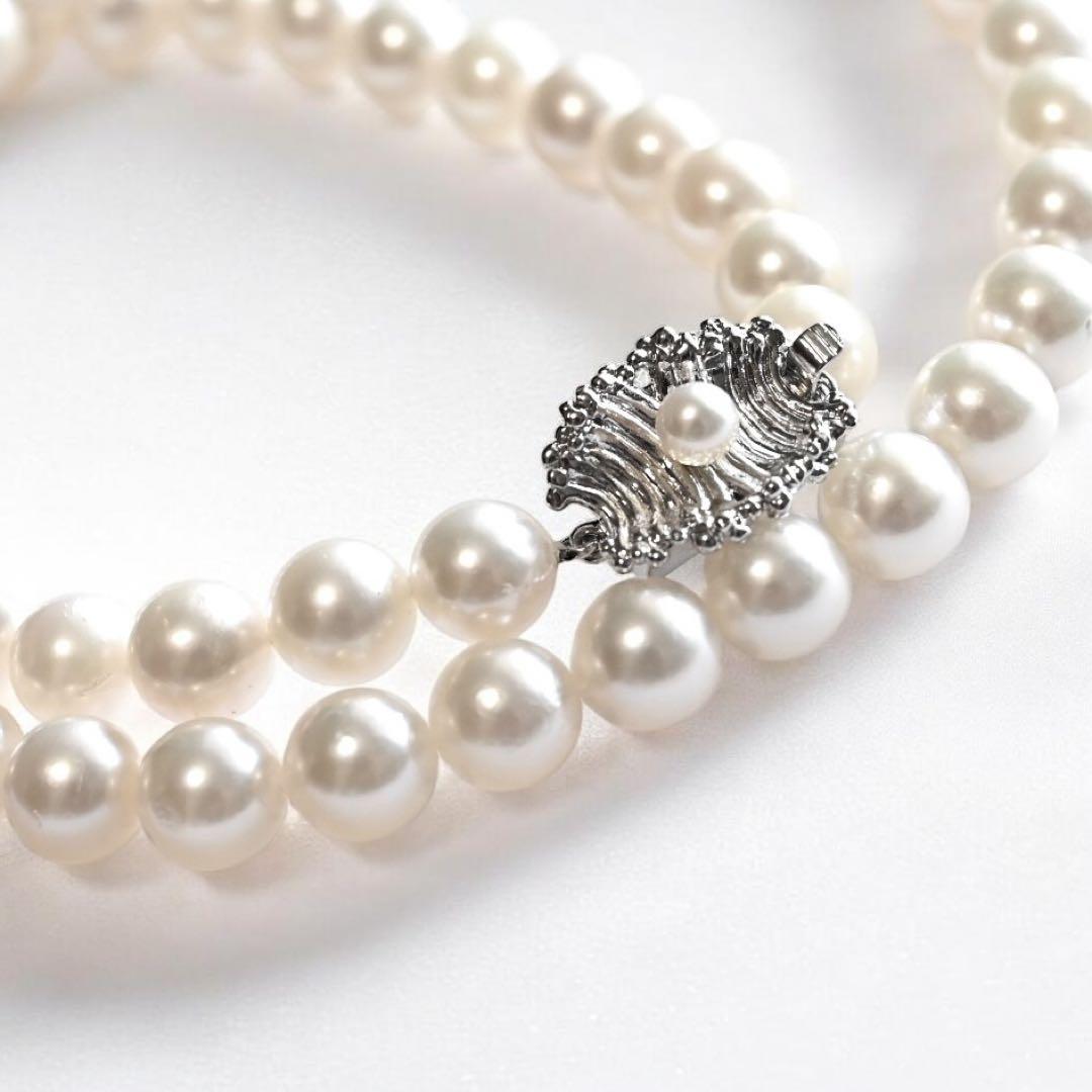 【極上・花珠品位】タサキ　アコヤ　パール　ネックレス　大珠　7.5ミリ　本真珠