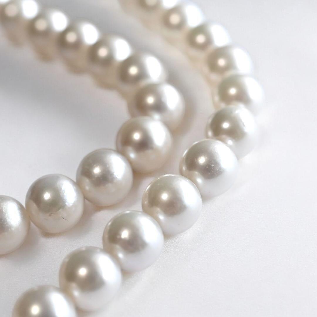 【極上・花珠品位】タサキ　アコヤ　パール　ネックレス　大珠　7.5ミリ　本真珠