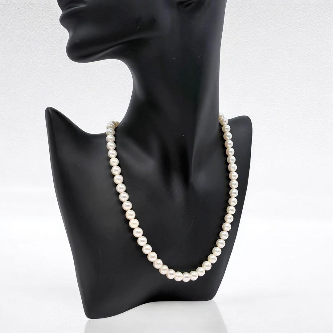 【極上・花珠品位】タサキ　アコヤ　パール　ネックレス　大珠　7.5ミリ　本真珠