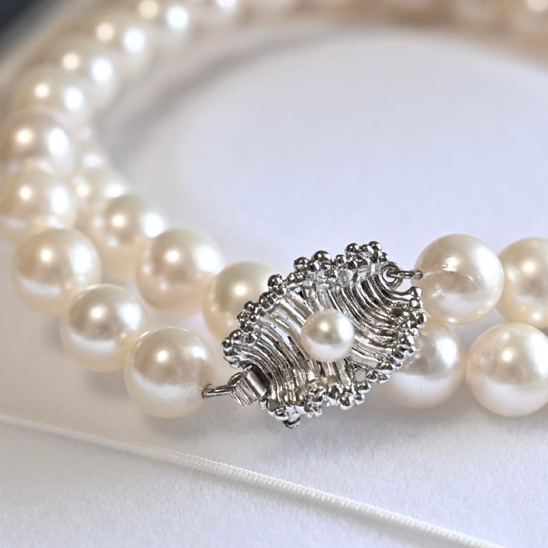 【極上・花珠品位】タサキ　アコヤ　パール　ネックレス　大珠　7.5ミリ　本真珠