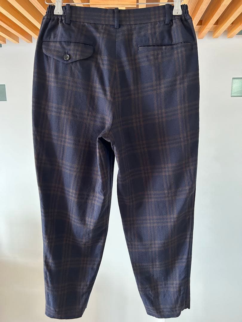 25AW コムデギャルソン　オムドゥ　テーパードパンツ　ブラウンチェック