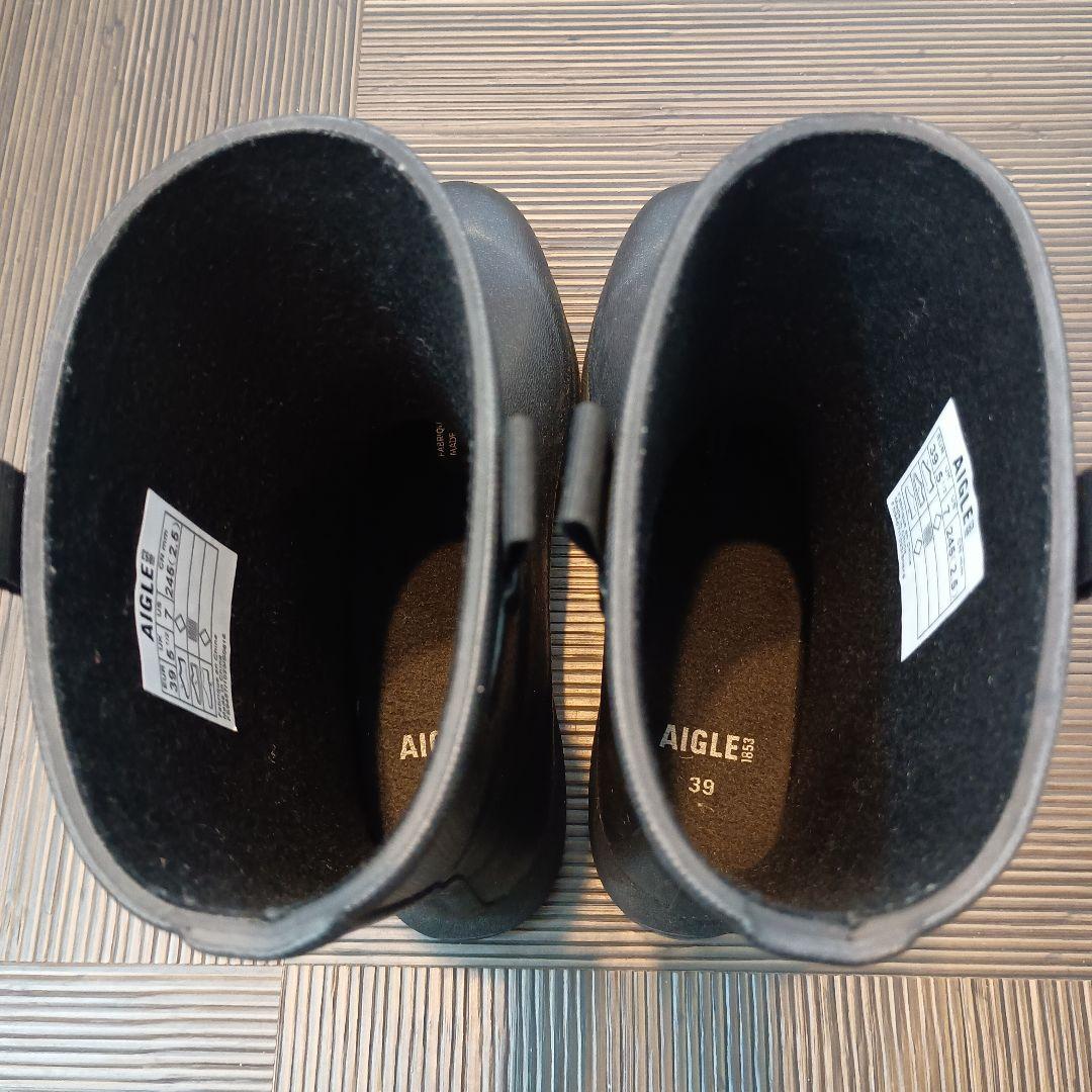 AIGLE エーグル アリア ラバーブーツ 黒