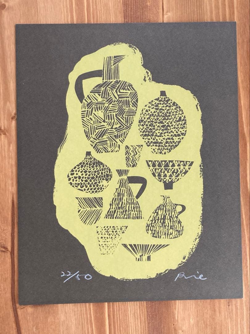 【2枚＋額1つ】バーズワーズ　シルクスクリーン/伊藤利江