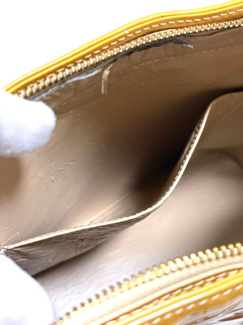 Louis Vuitton ハンドバッグ ヴェルニ モノグラム イエロー