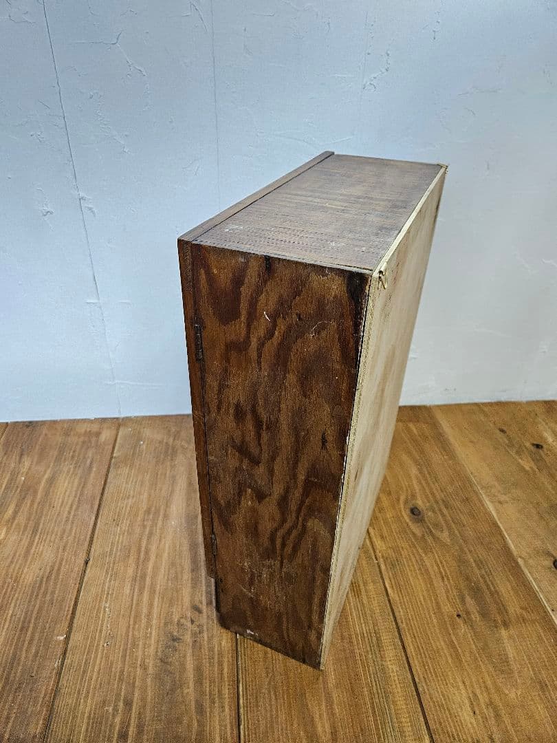 フランスヴィンテージ ミラーキャビネット 壁掛け ウォールシェルフ 鏡 木製